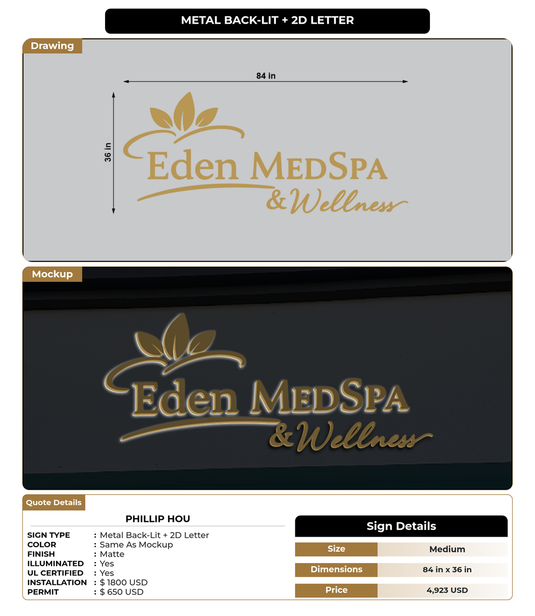 CUSTOM MOCKUP SIGN FOR Phillip Hou