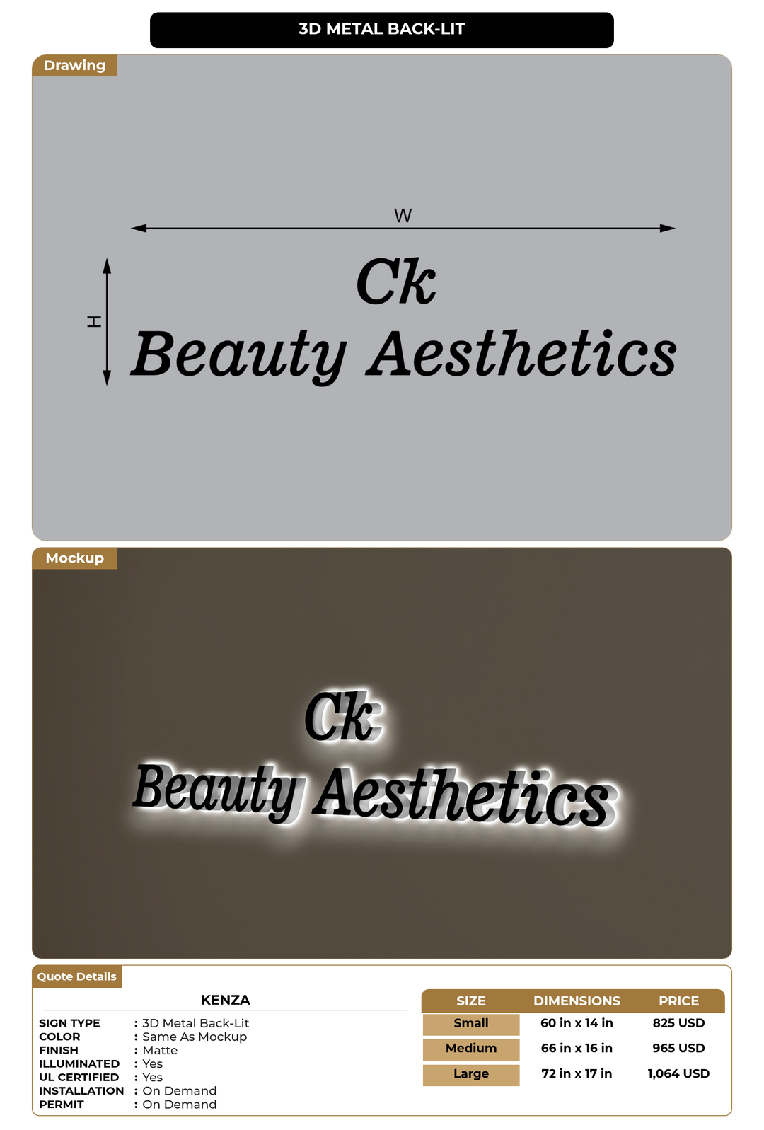 CUSTOM MOCKUP SIGN FOR Kenza