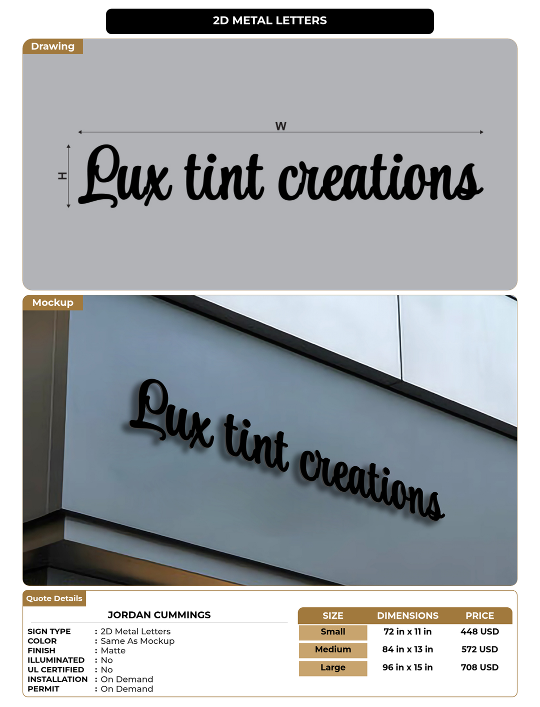 CUSTOM MOCKUP SIGN FOR Jordan Cummings