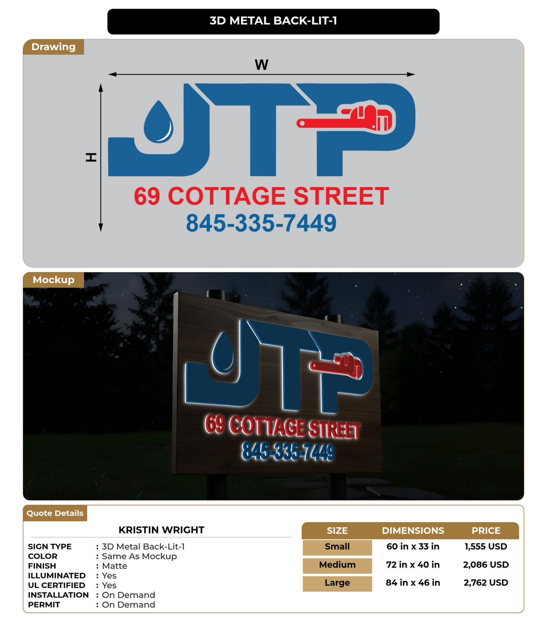CUSTOM MOCKUP SIGN FOR Kristin Wright