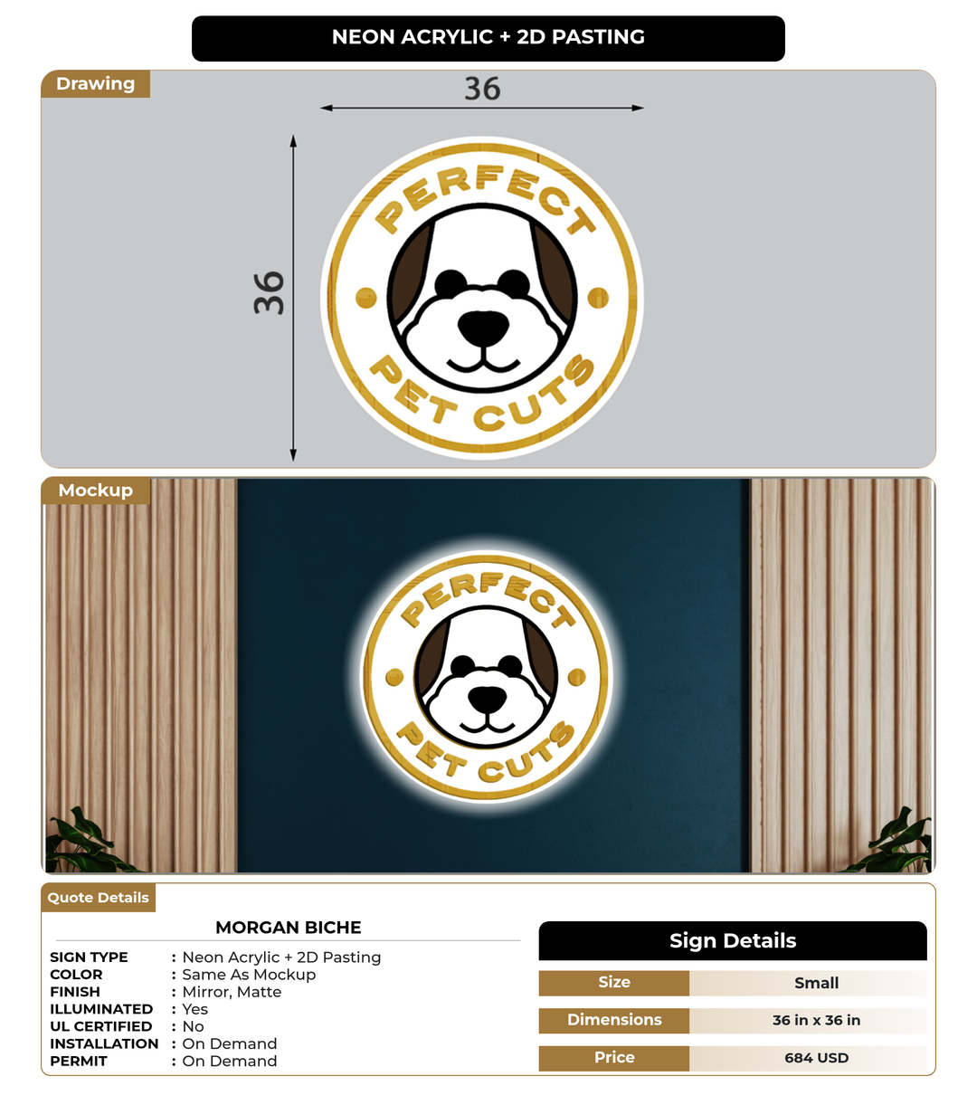 CUSTOM MOCKUP SIGN FOR MORGAN BICHE