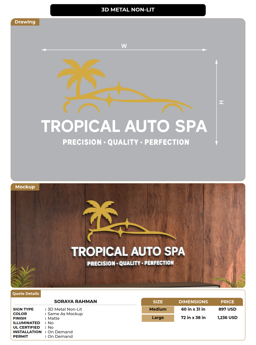 CUSTOM MOCKUP SIGN FOR Soraya Rahman