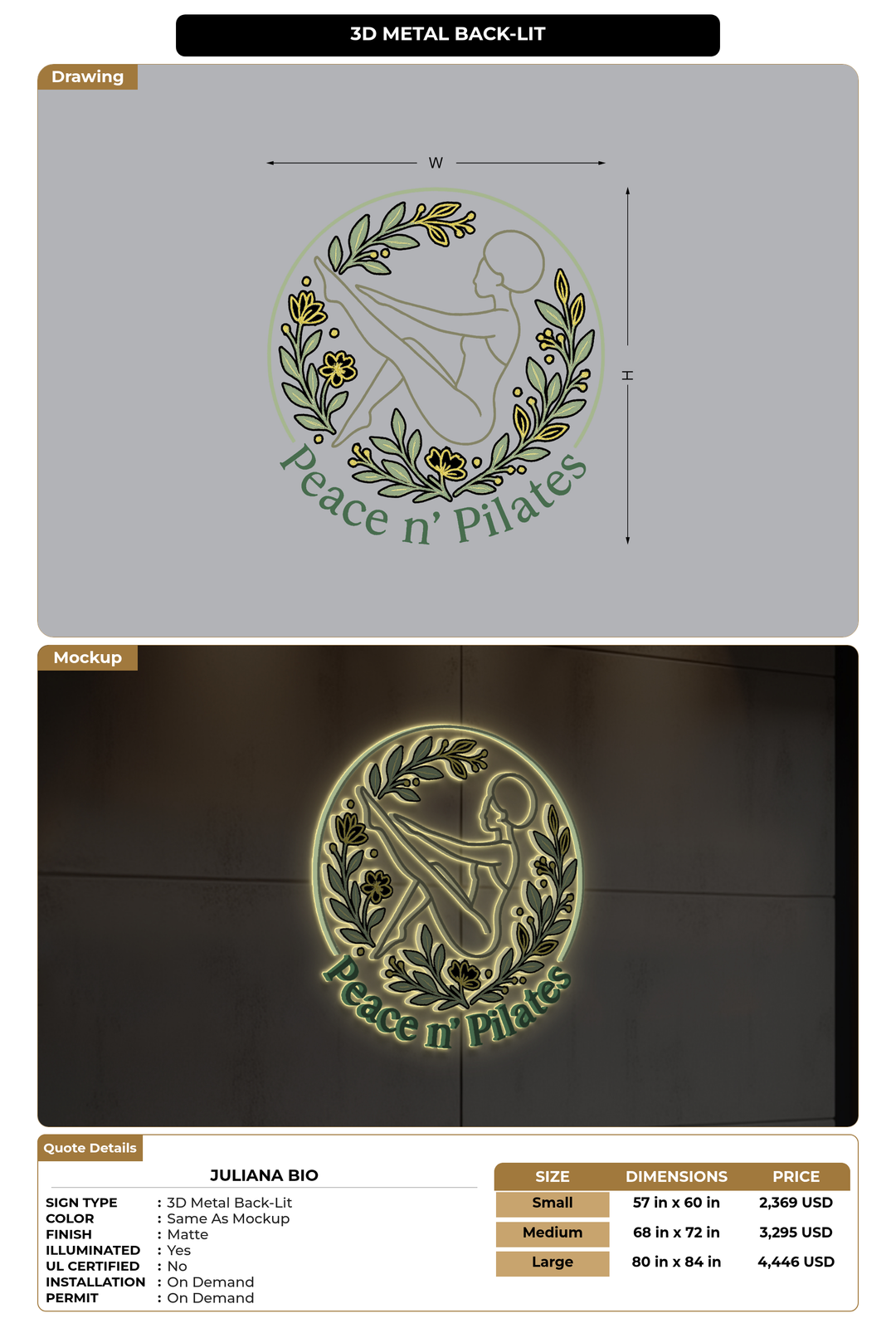 CUSTOM MOCKUP SIGN FOR Juliana Bio