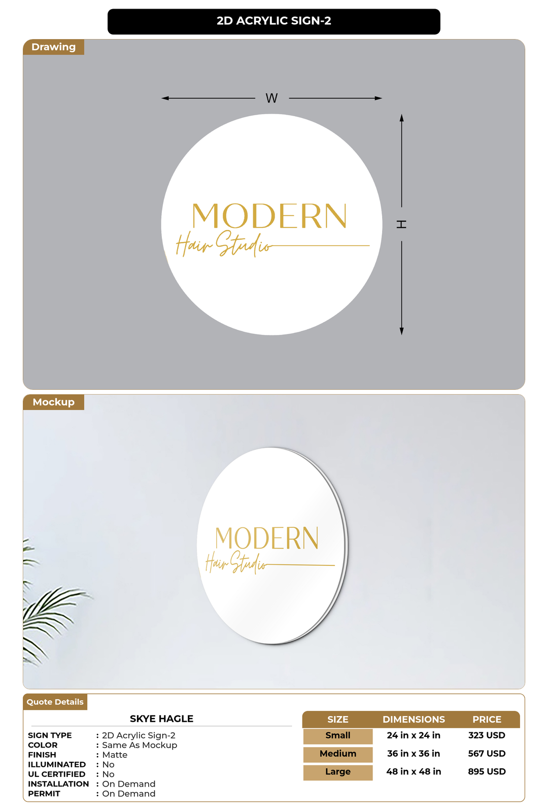 CUSTOM MOCKUP SIGN FOR Skye Hagle