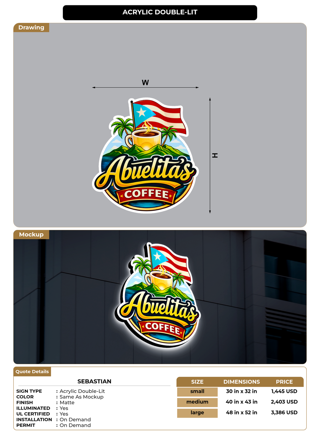 CUSTOM MOCKUP SIGN FOR Sebastian