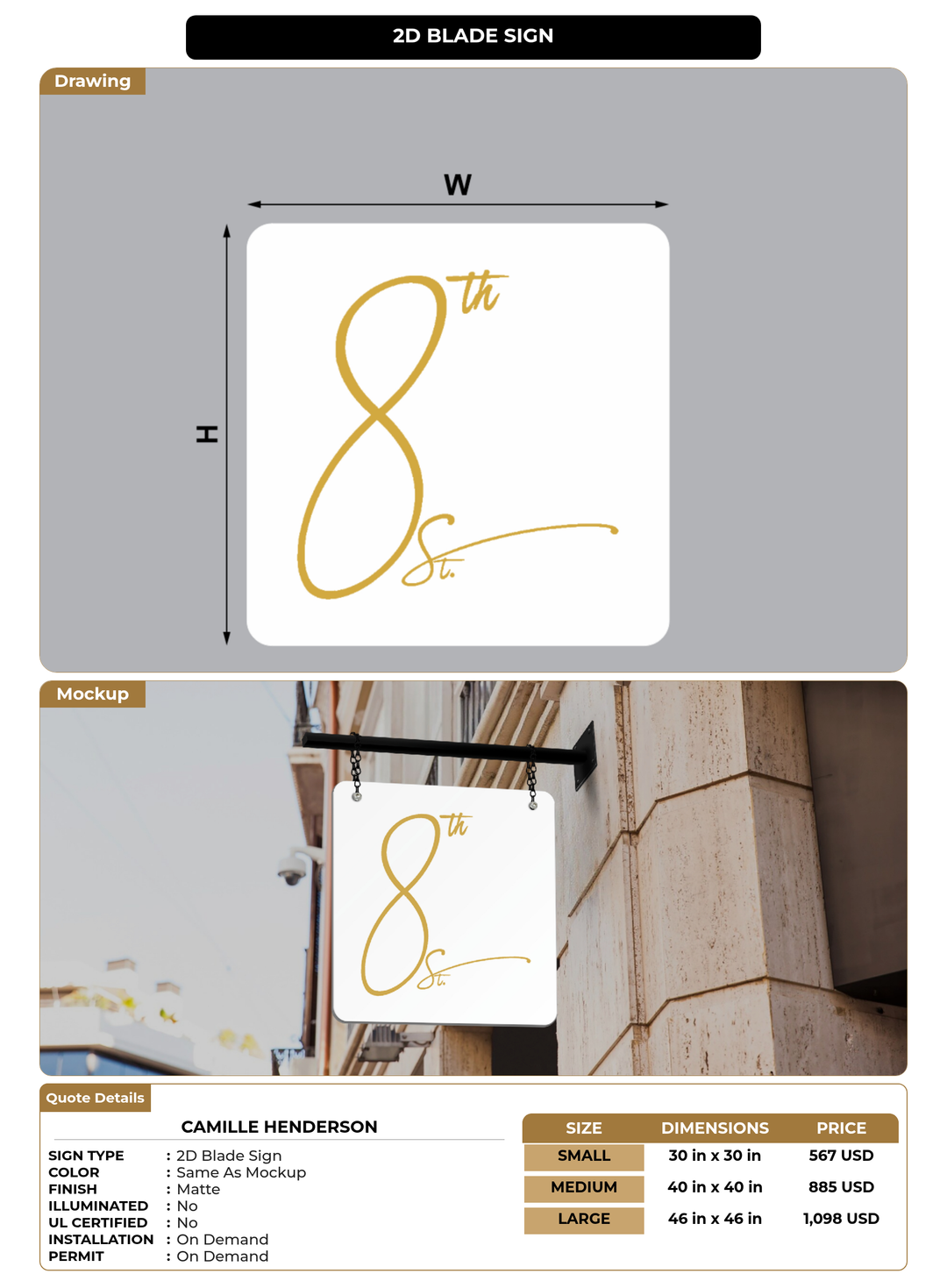 CUSTOM MOCKUP SIGN FOR camille henderson