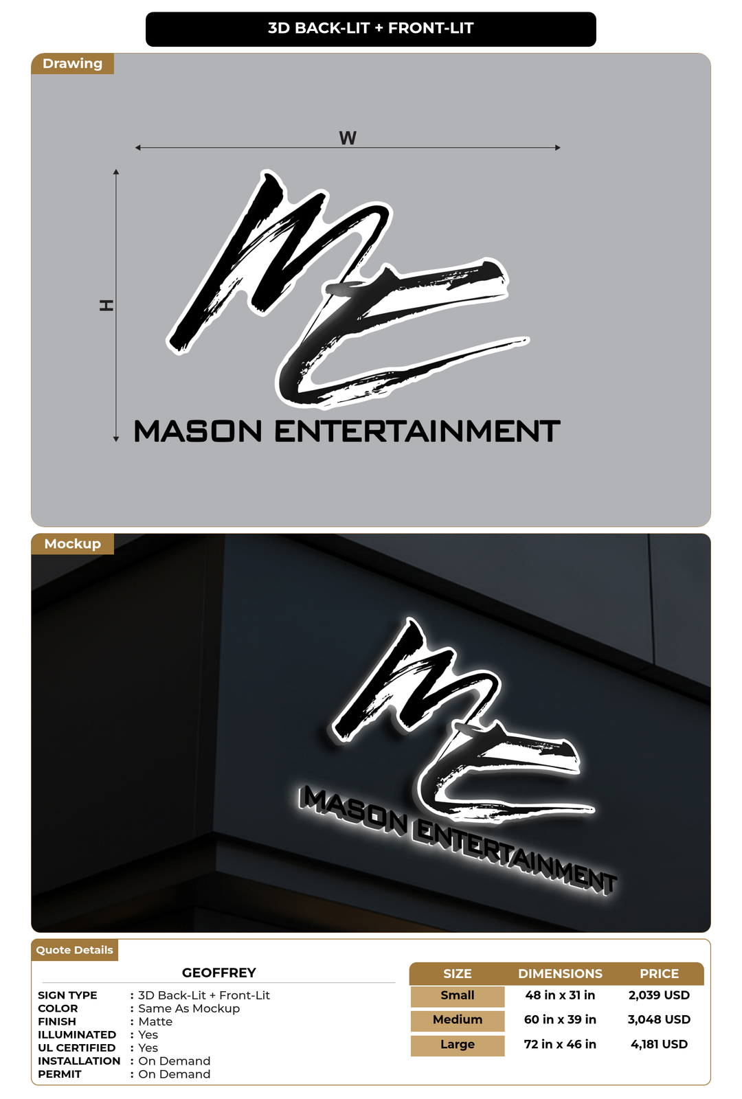 CUSTOM MOCKUP SIGN FOR Geoffrey