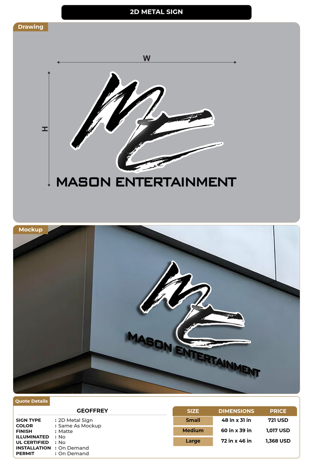 CUSTOM MOCKUP SIGN FOR Geoffrey