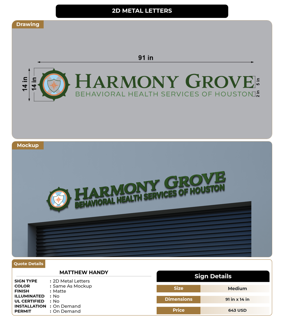 CUSTOM MOCKUP SIGN FOR Matthew Handy