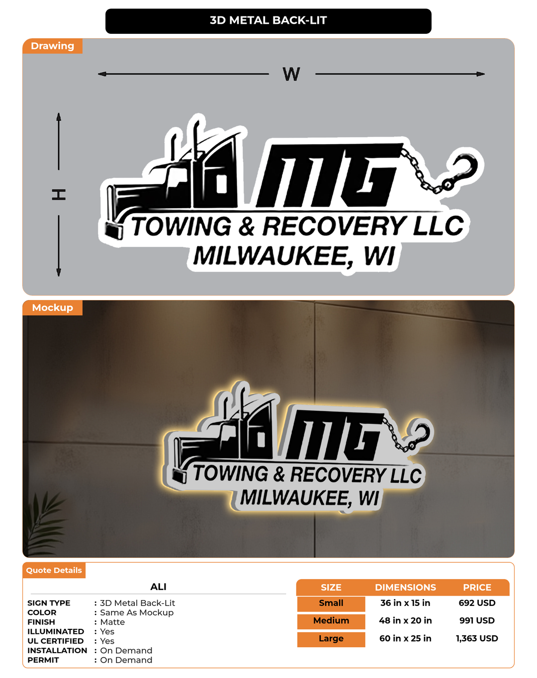 CUSTOM MOCKUP SIGN FOR Ali