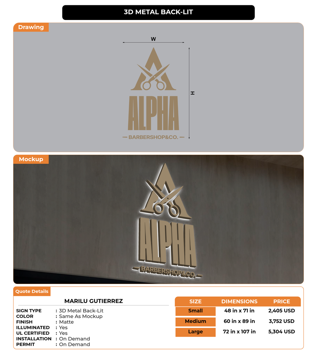 CUSTOM MOCKUP SIGN FOR Marilu Gutierrez