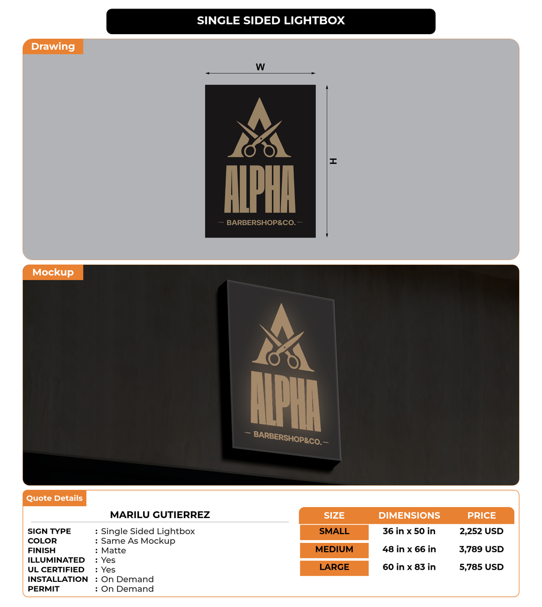 CUSTOM MOCKUP SIGN FOR Marilu Gutierrez