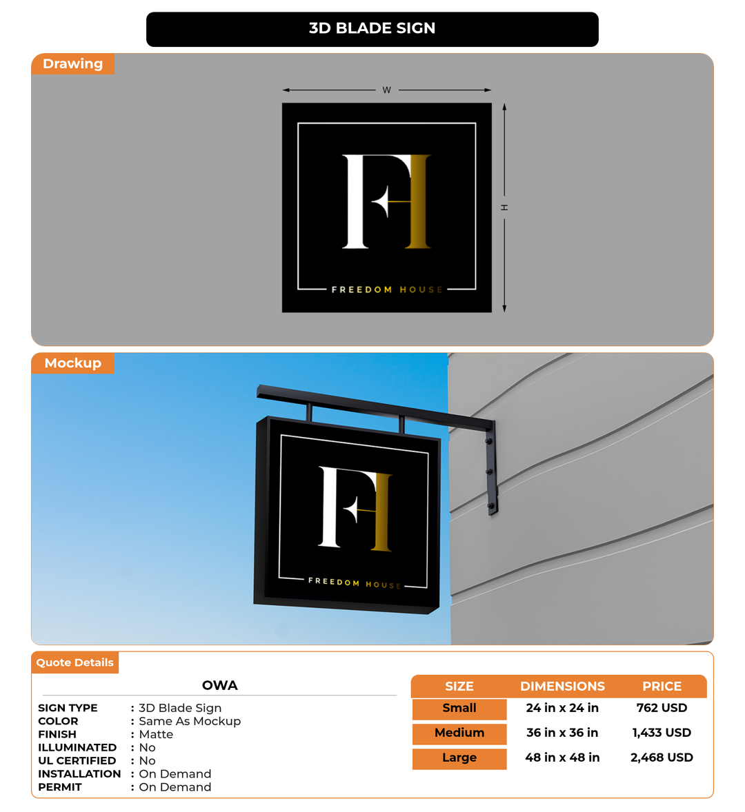 CUSTOM MOCKUP SIGN FOR Owa