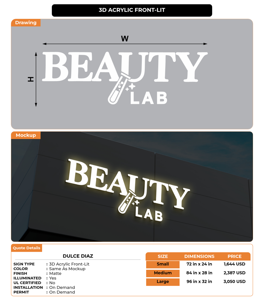 CUSTOM MOCKUP SIGN FOR Dulce Diaz