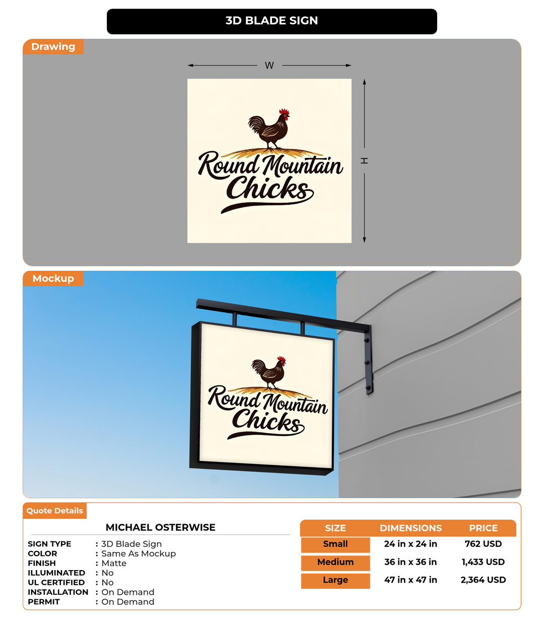 CUSTOM MOCKUP SIGN FOR Michael osterwise