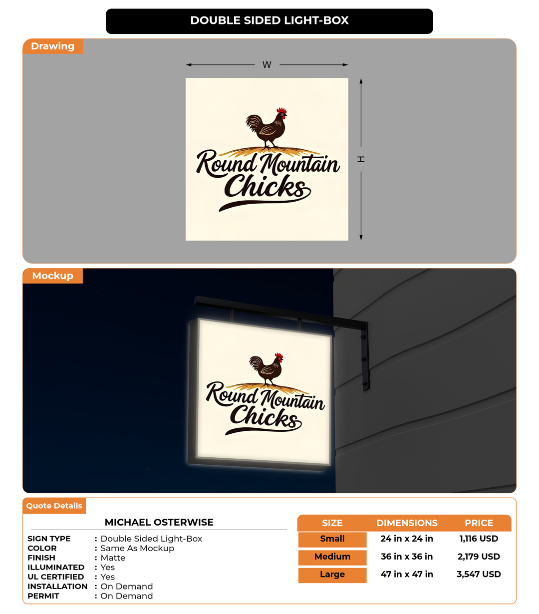 CUSTOM MOCKUP SIGN FOR Michael osterwise