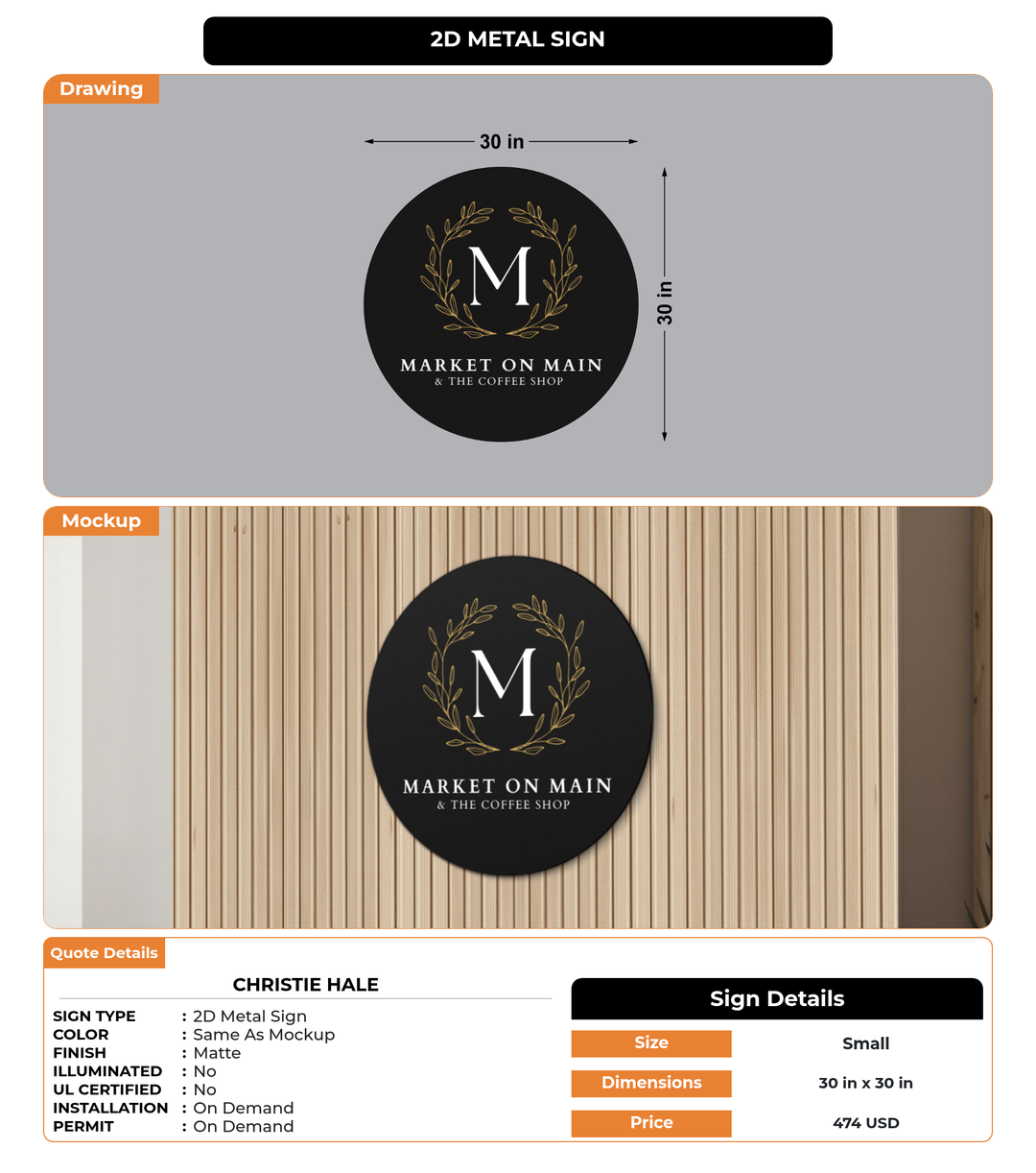 CUSTOM MOCKUP SIGN FOR Christie Hale