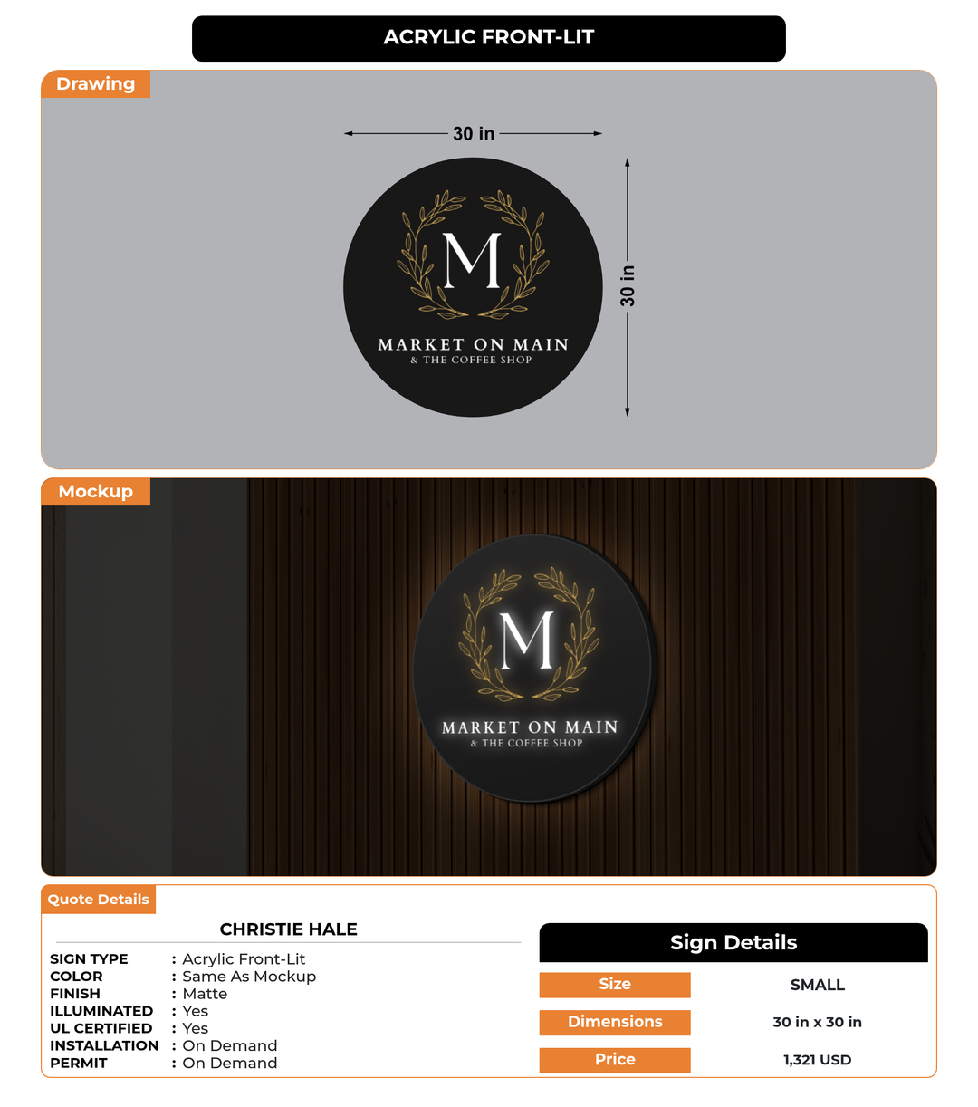 CUSTOM MOCKUP SIGN FOR Christie Hale