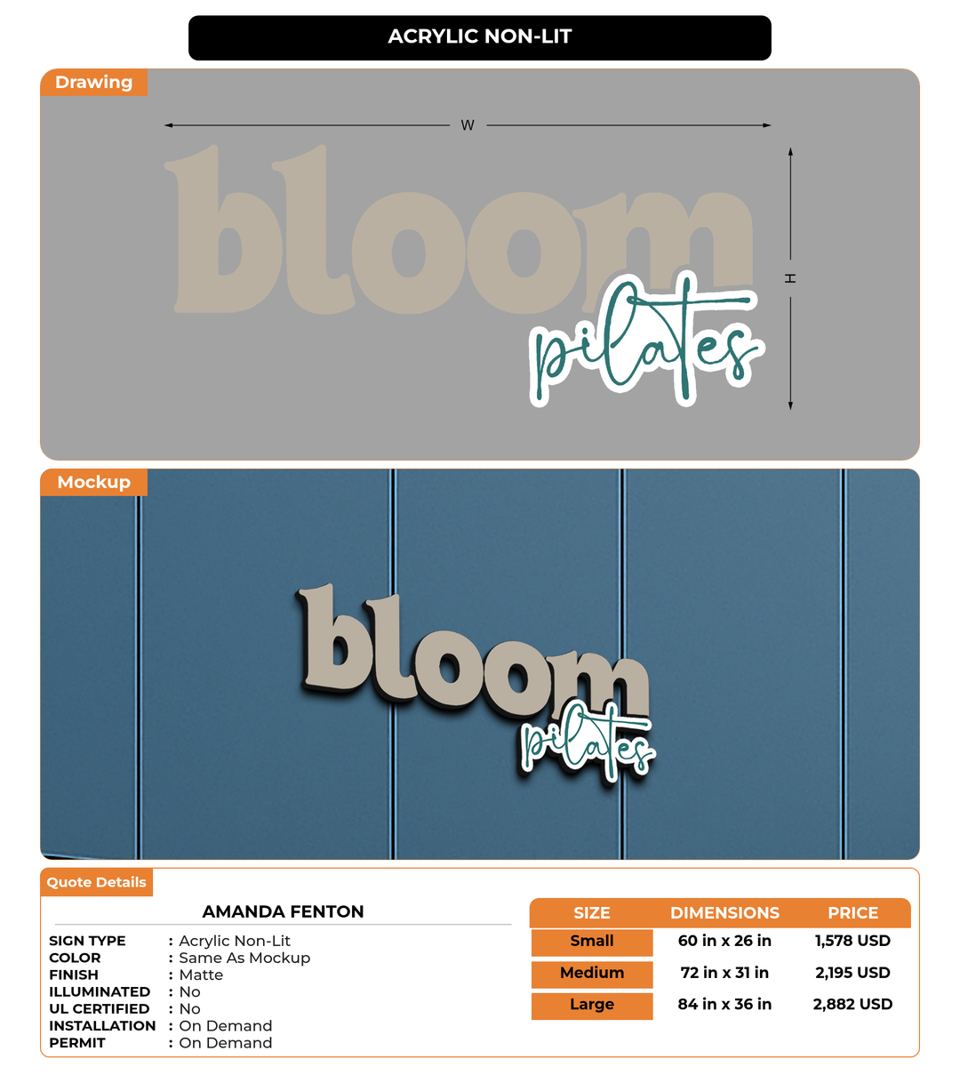 CUSTOM MOCKUP SIGN FOR Amanda Fenton