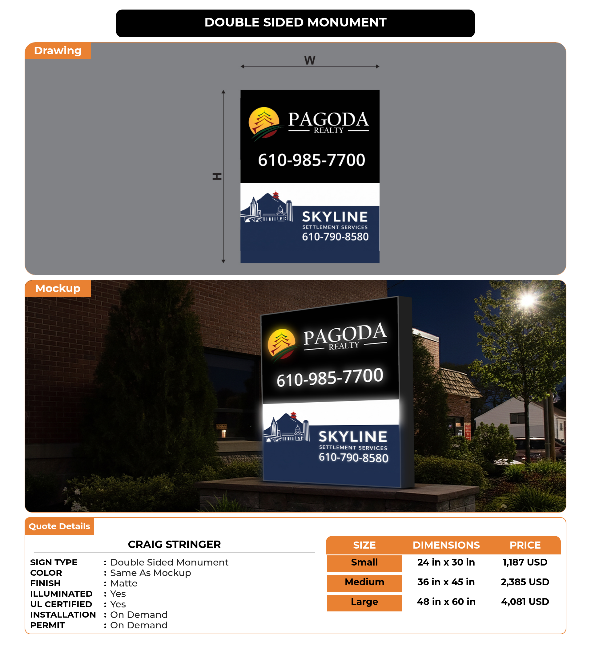 Stringer Sign CUSTOM MOCKUP SIGN FOR Craig Stringer – Signize