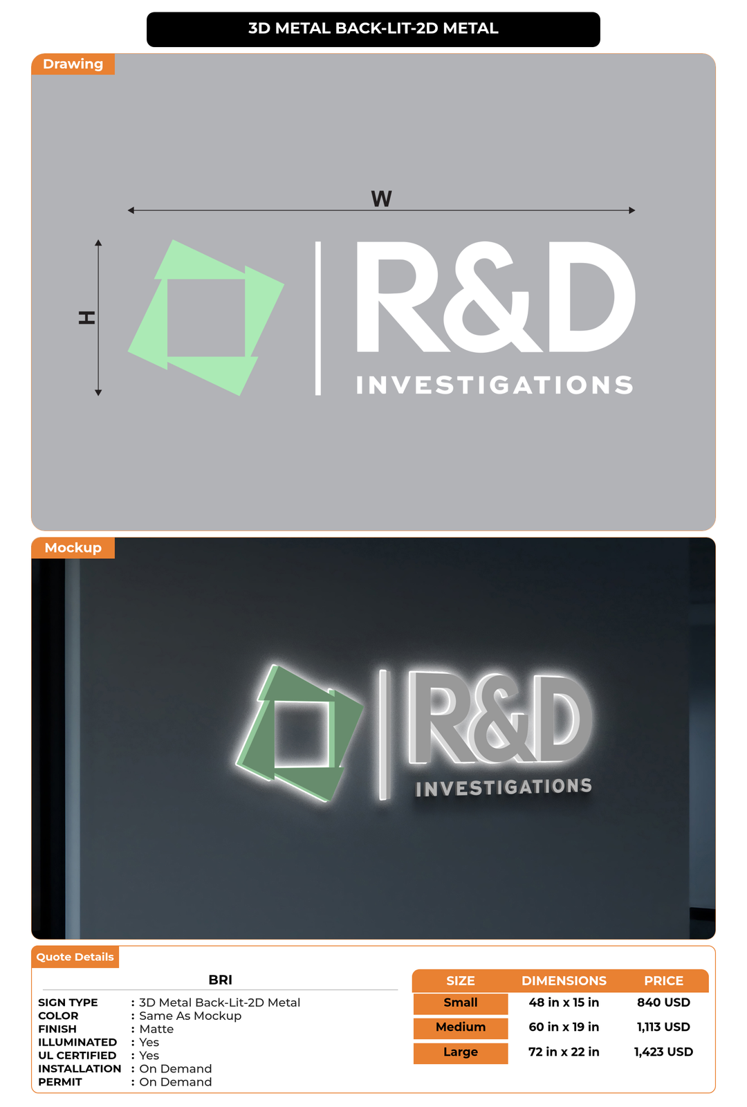 CUSTOM MOCKUP SIGN FOR Bri
