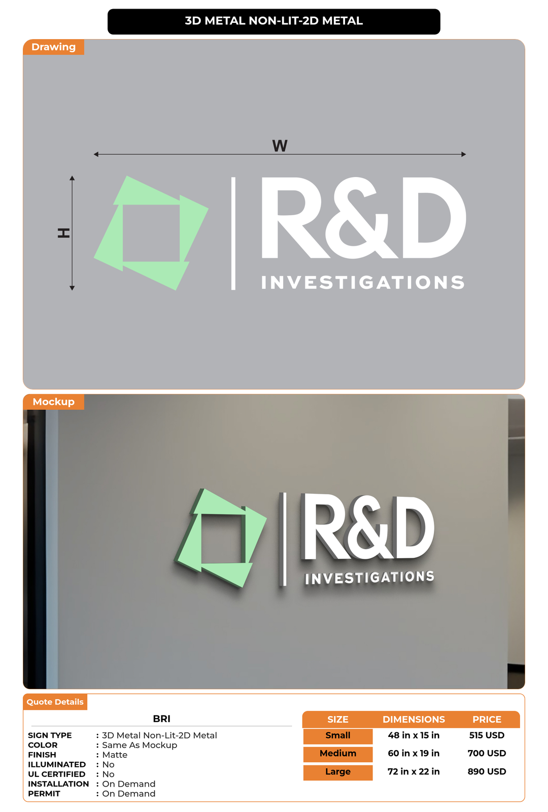 CUSTOM MOCKUP SIGN FOR Bri