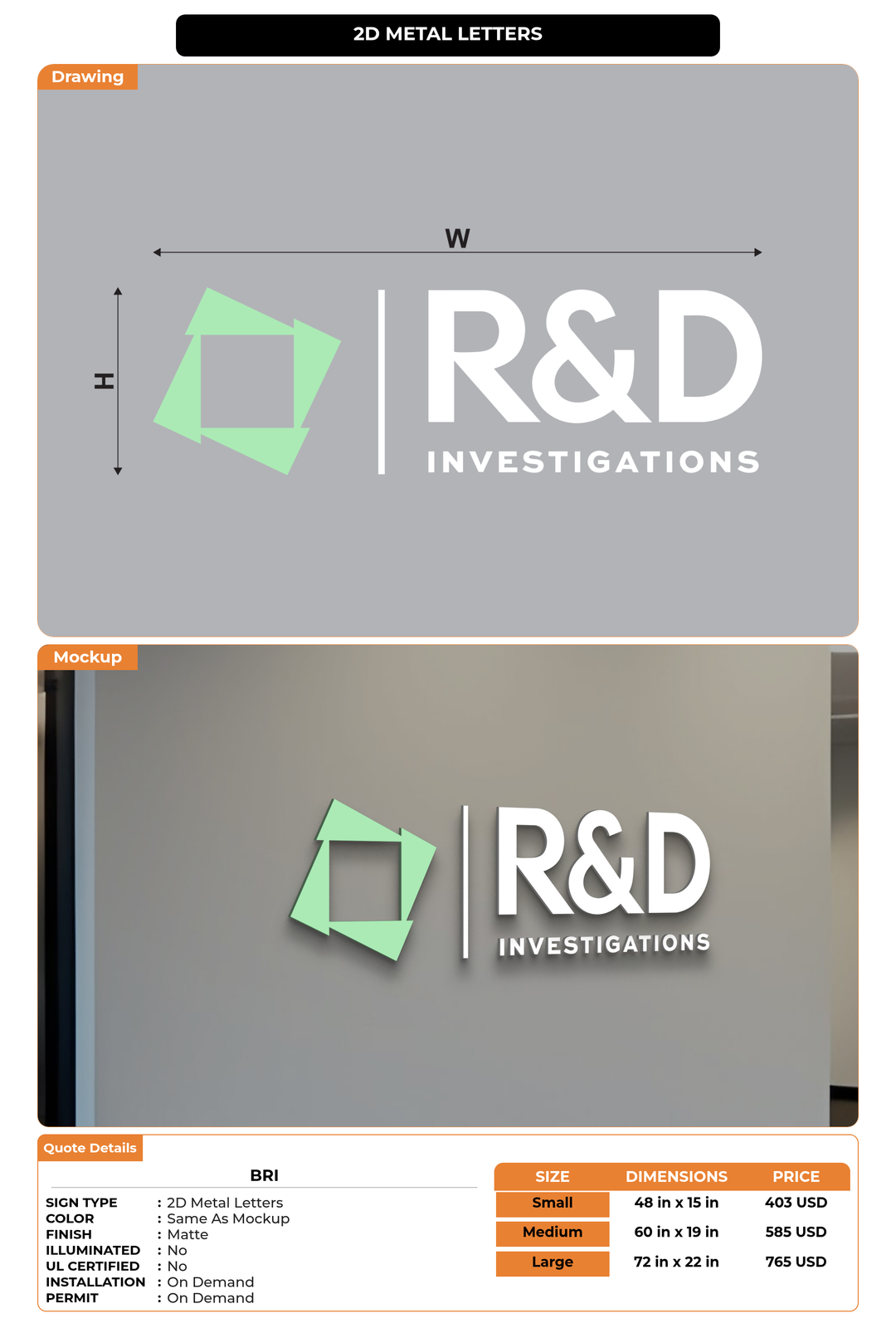 CUSTOM MOCKUP SIGN FOR Bri