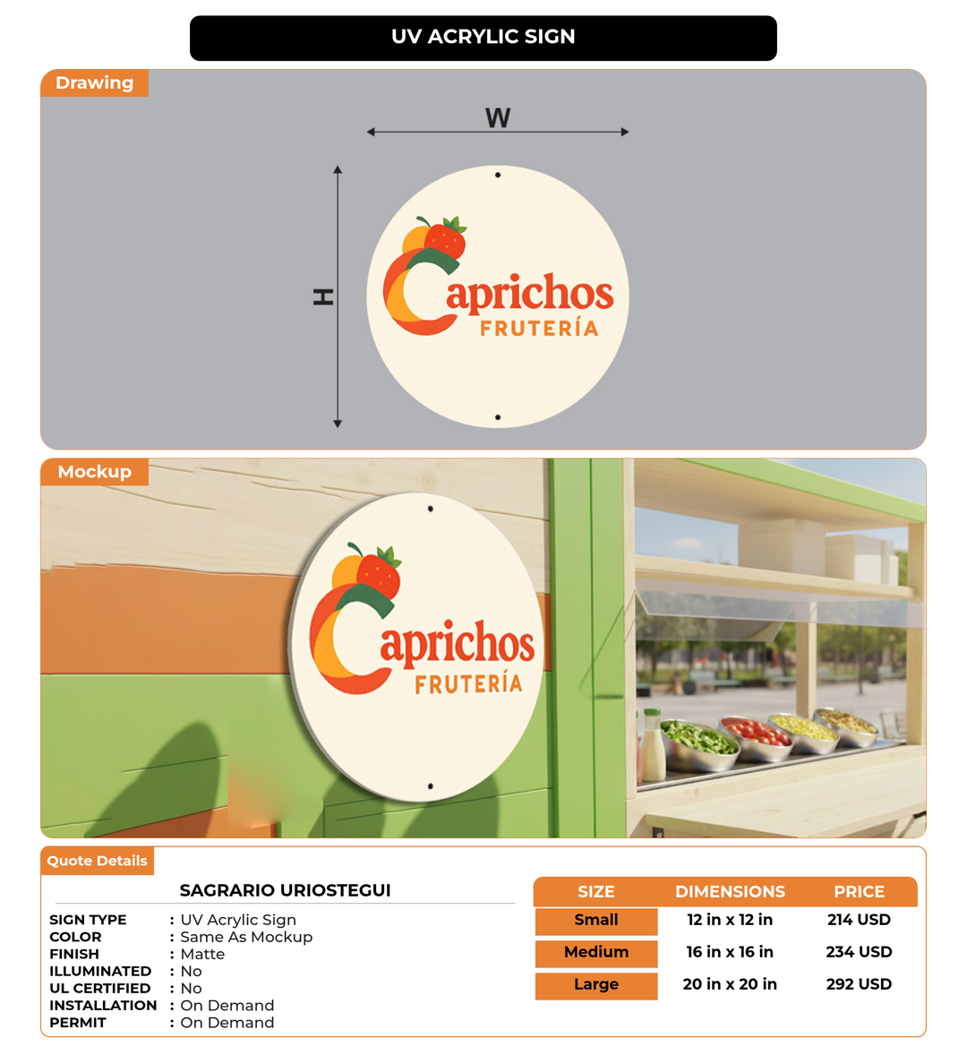 CUSTOM MOCKUP SIGN FOR Sagrario Uriostegui