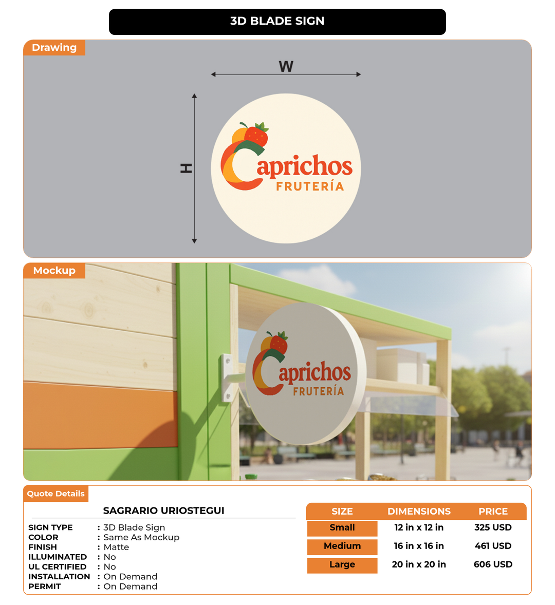 CUSTOM MOCKUP SIGN FOR Sagrario Uriostegui