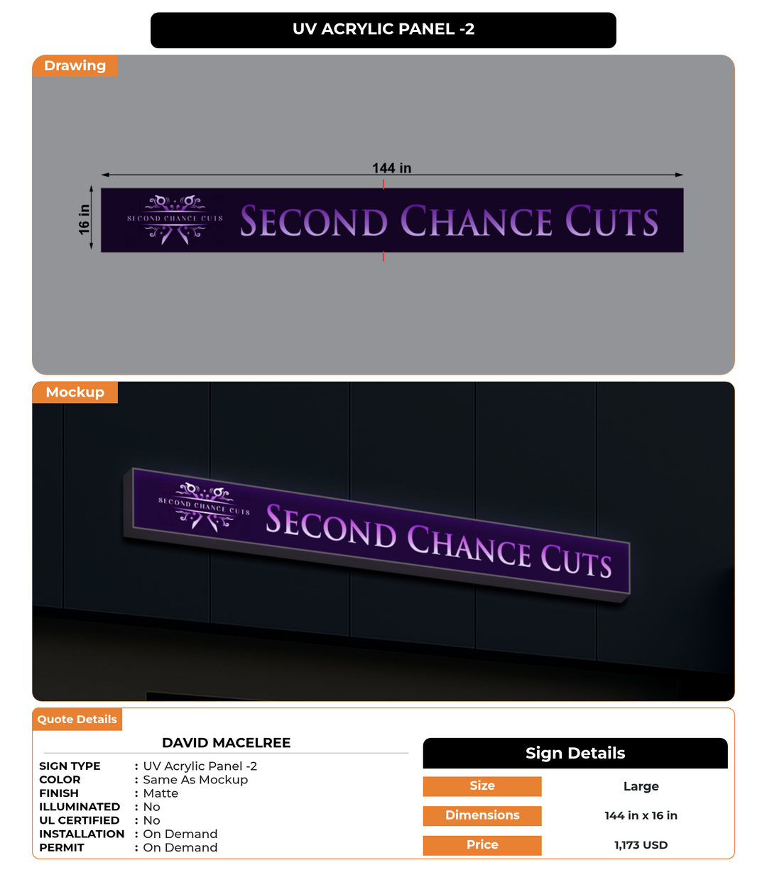 CUSTOM MOCKUP SIGN FOR David MacElree