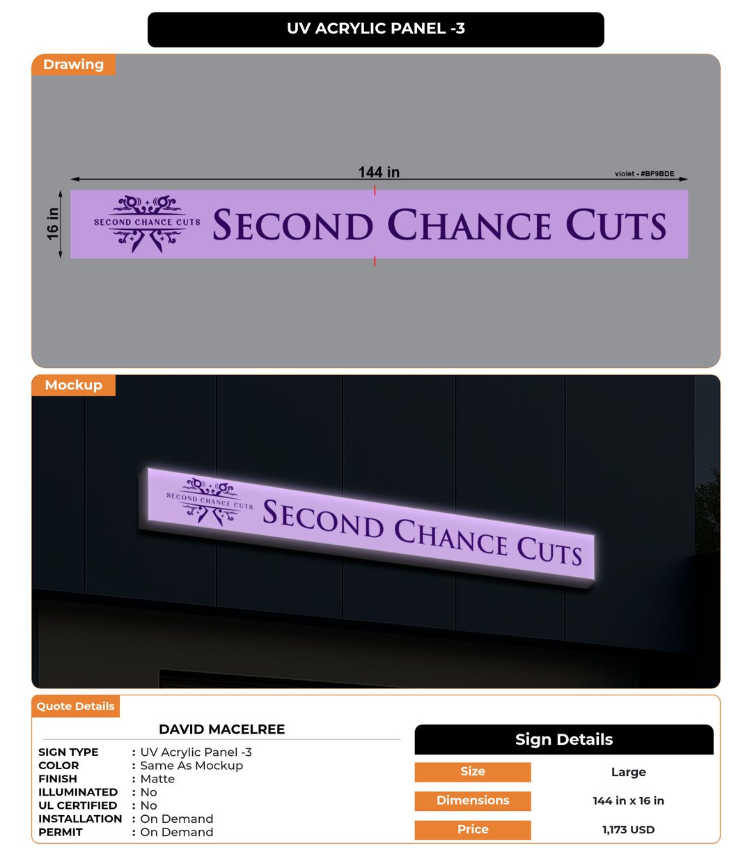 CUSTOM MOCKUP SIGN FOR David MacElree