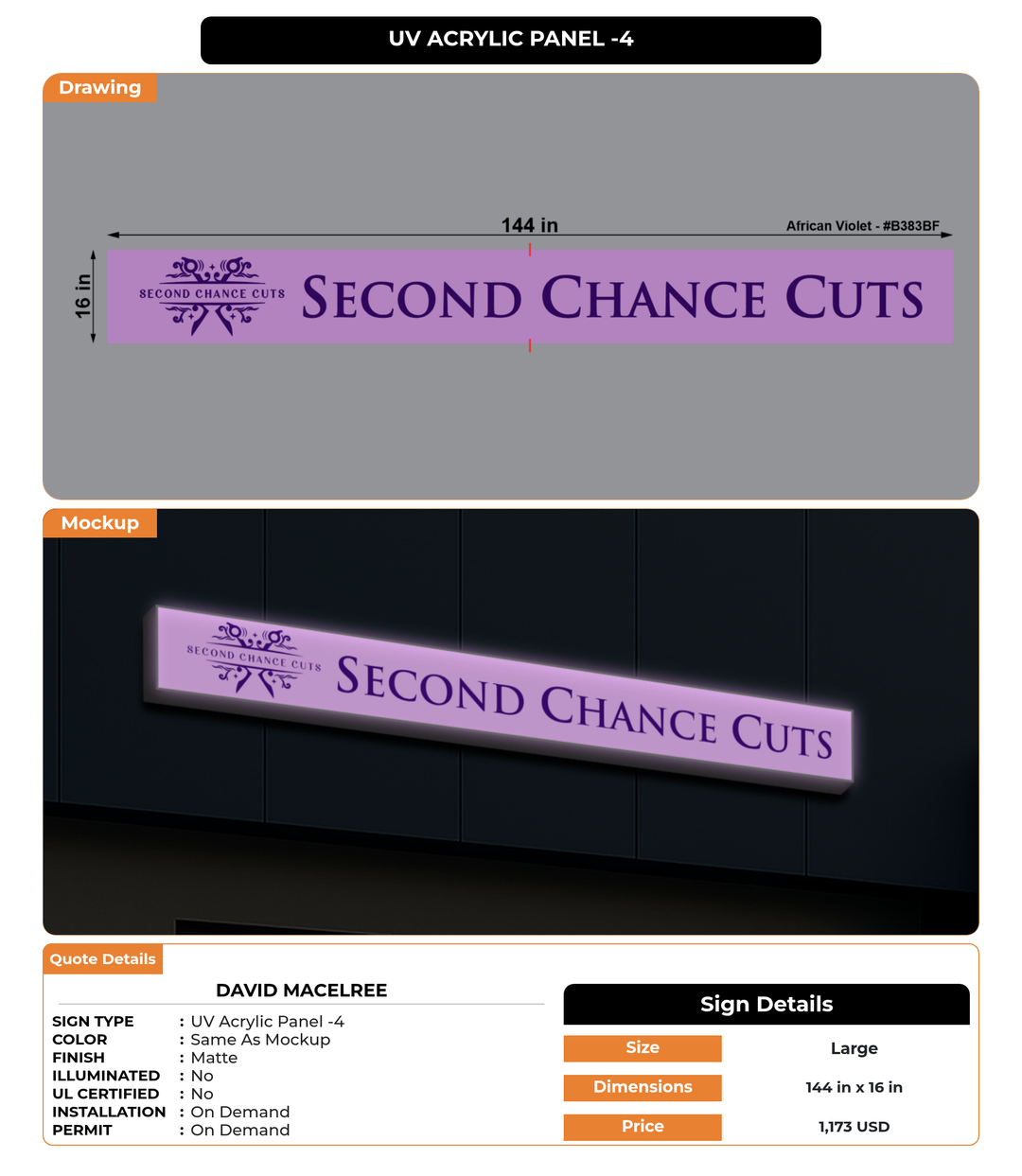 CUSTOM MOCKUP SIGN FOR David MacElree