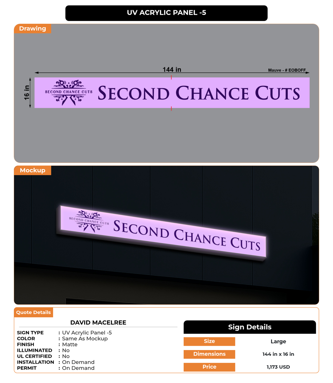 CUSTOM MOCKUP SIGN FOR David MacElree
