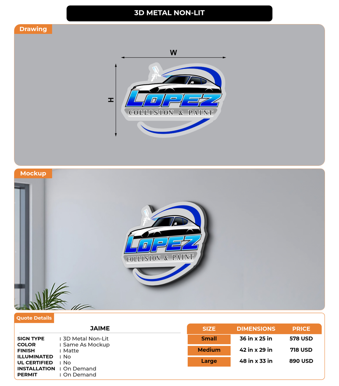 CUSTOM MOCKUP SIGN FOR JAIME