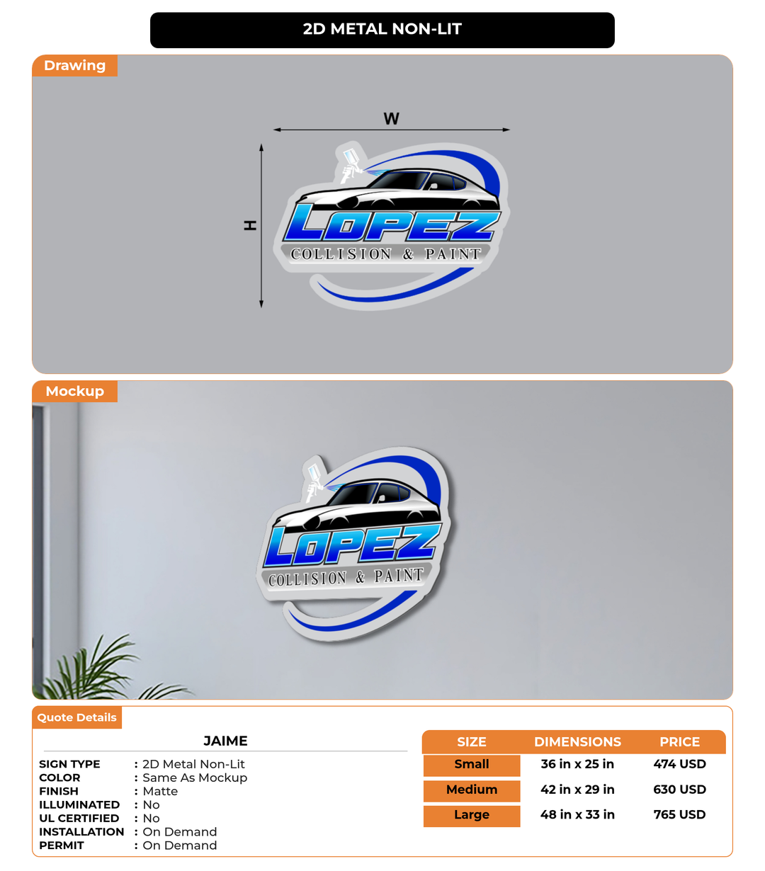 CUSTOM MOCKUP SIGN FOR JAIME
