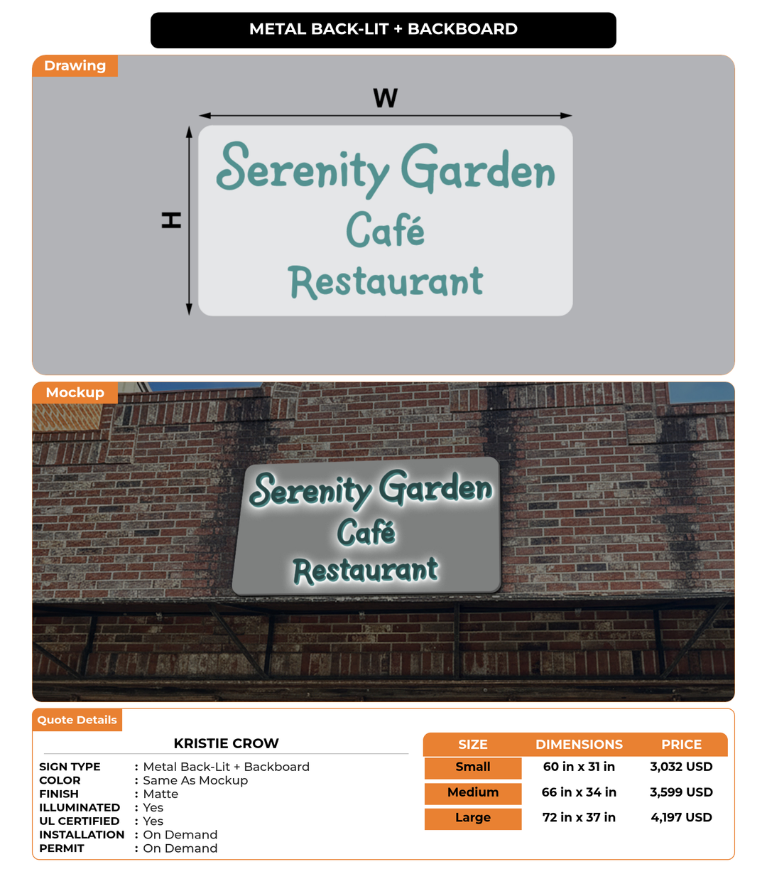 CUSTOM MOCKUP SIGN FOR Kristie Crow
