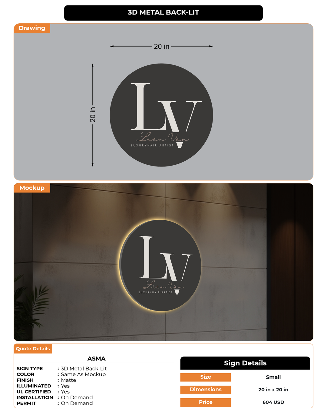 CUSTOM MOCKUP SIGN FOR Asma