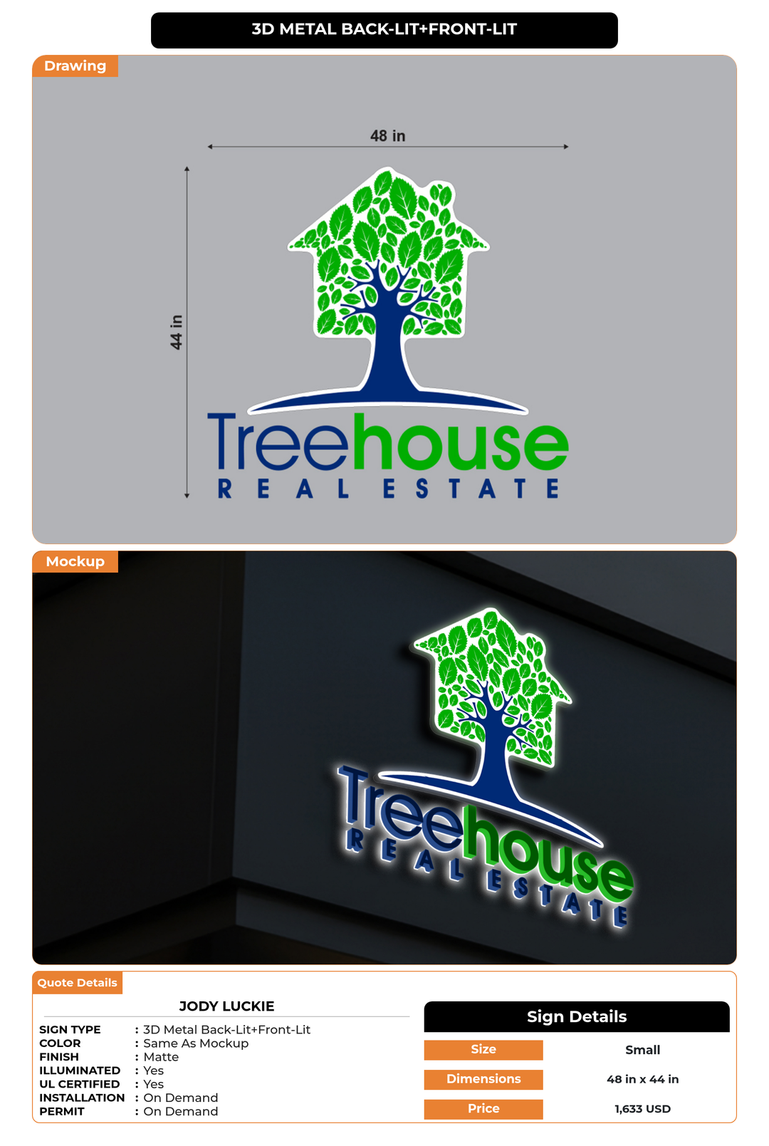 CUSTOM MOCKUP SIGN FOR Jody Luckie