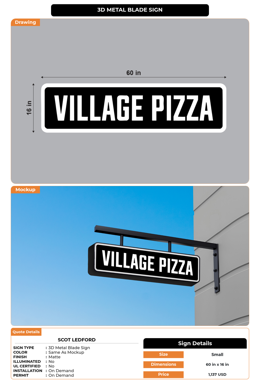 CUSTOM MOCKUP SIGN FOR Scot Ledford
