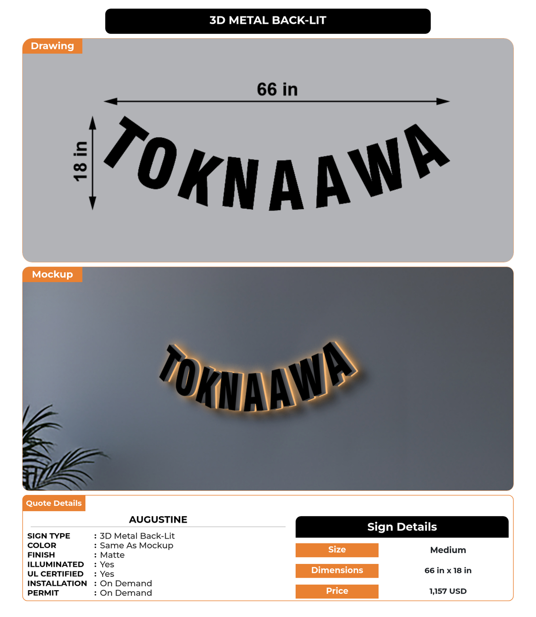 CUSTOM MOCKUP SIGN FOR Augustine