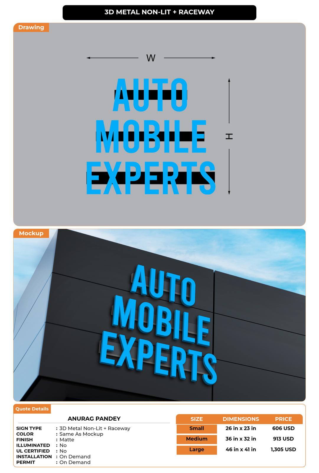 CUSTOM MOCKUP SIGN FOR Anurag pandey