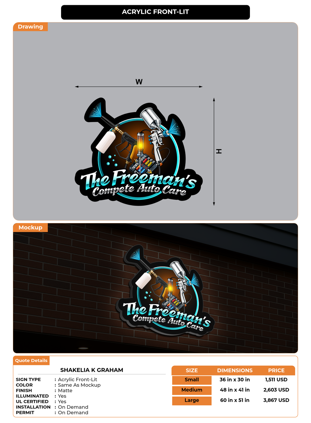 CUSTOM MOCKUP SIGN FOR Shakelia k Graham