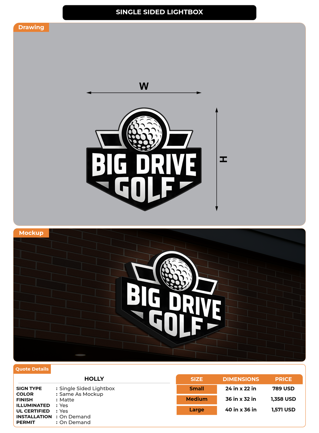 CUSTOM MOCKUP SIGN FOR Holly