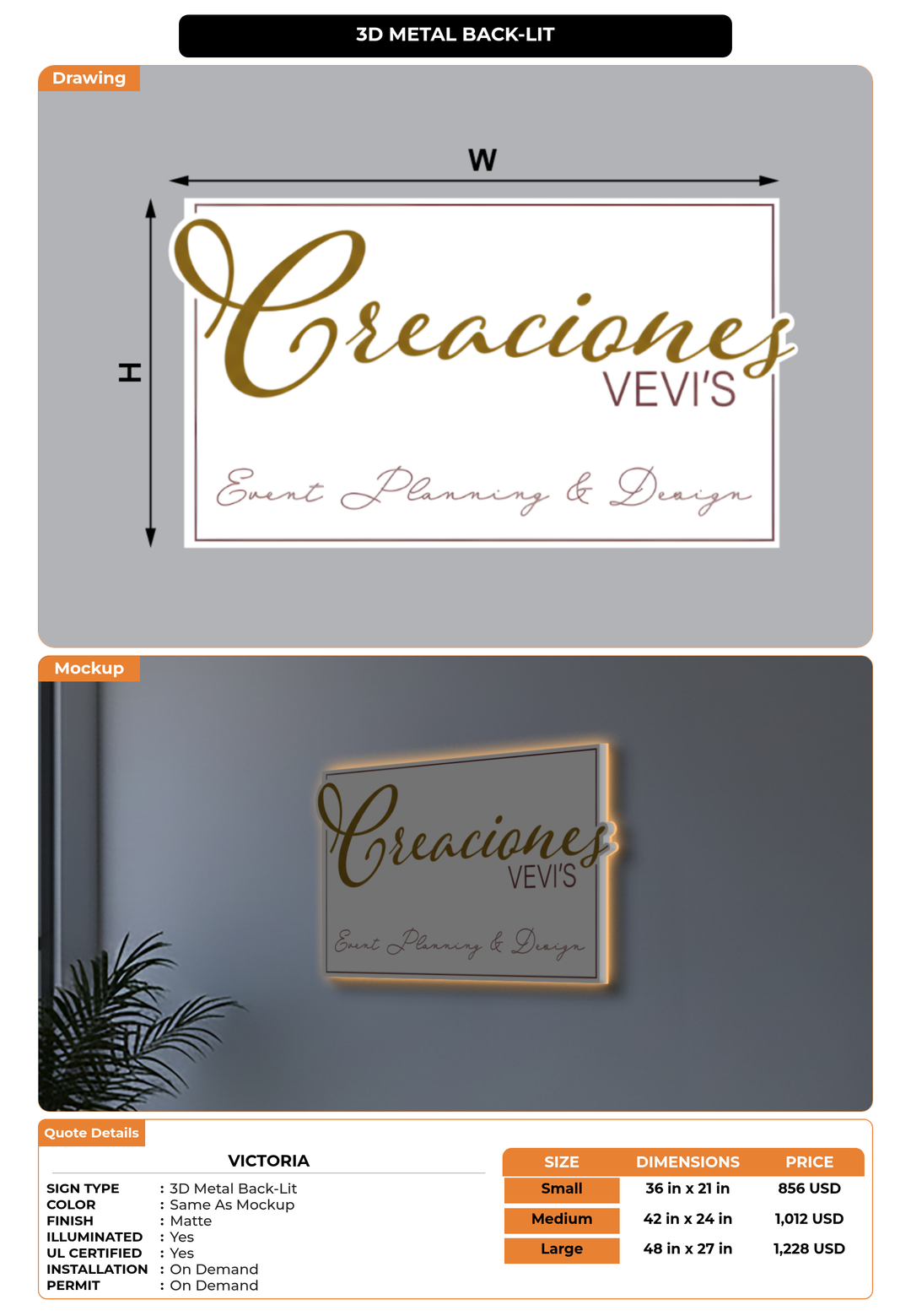 CUSTOM MOCKUP SIGN FOR Victoria