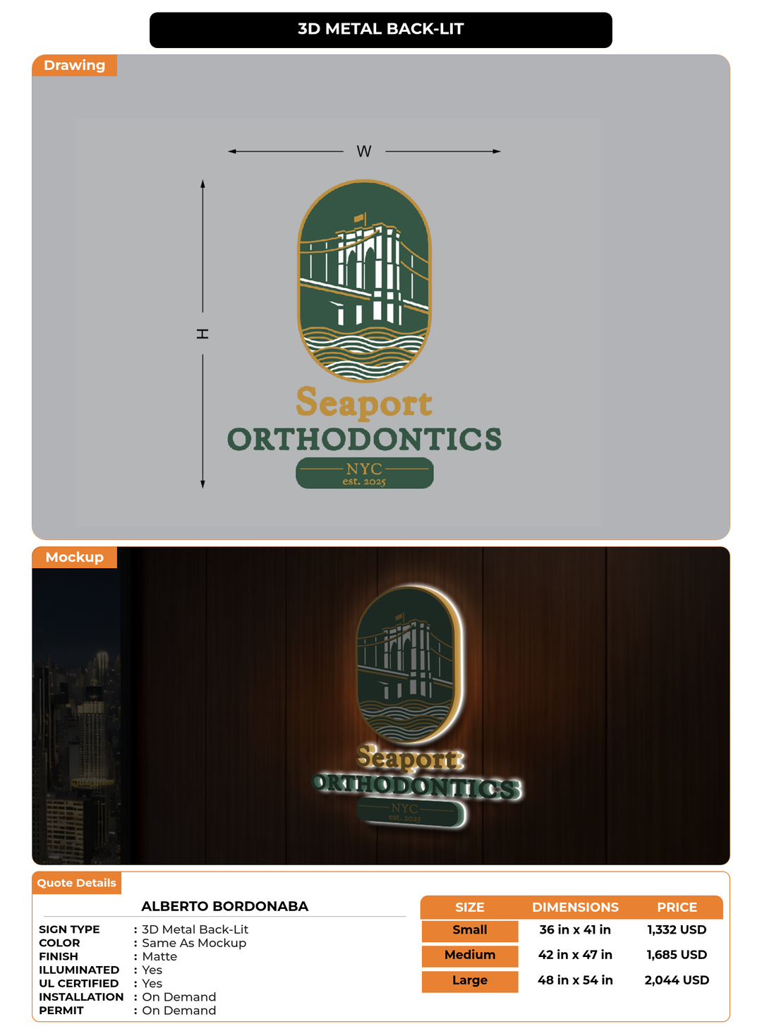 CUSTOM MOCKUP SIGN FOR Alberto Bordonaba