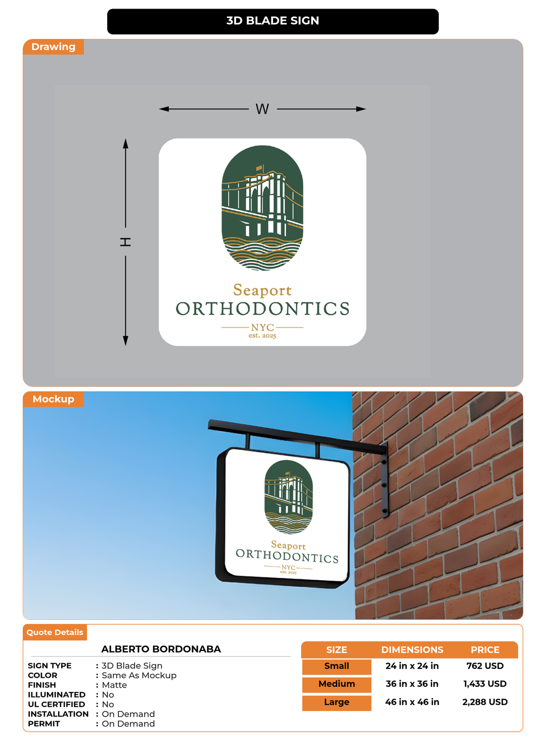 CUSTOM MOCKUP SIGN FOR Alberto Bordonaba