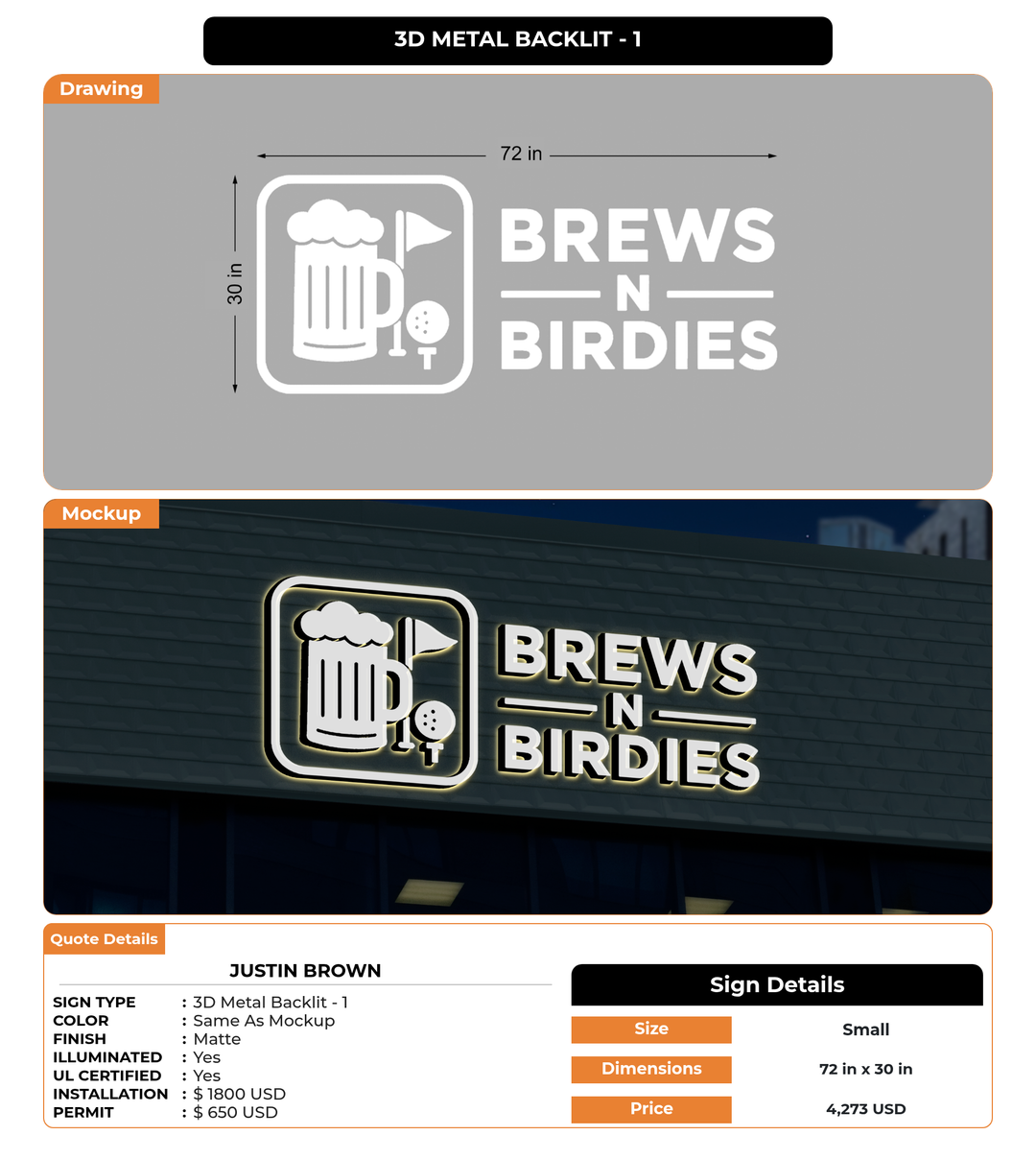 CUSTOM MOCKUP SIGN FOR Justin Brown