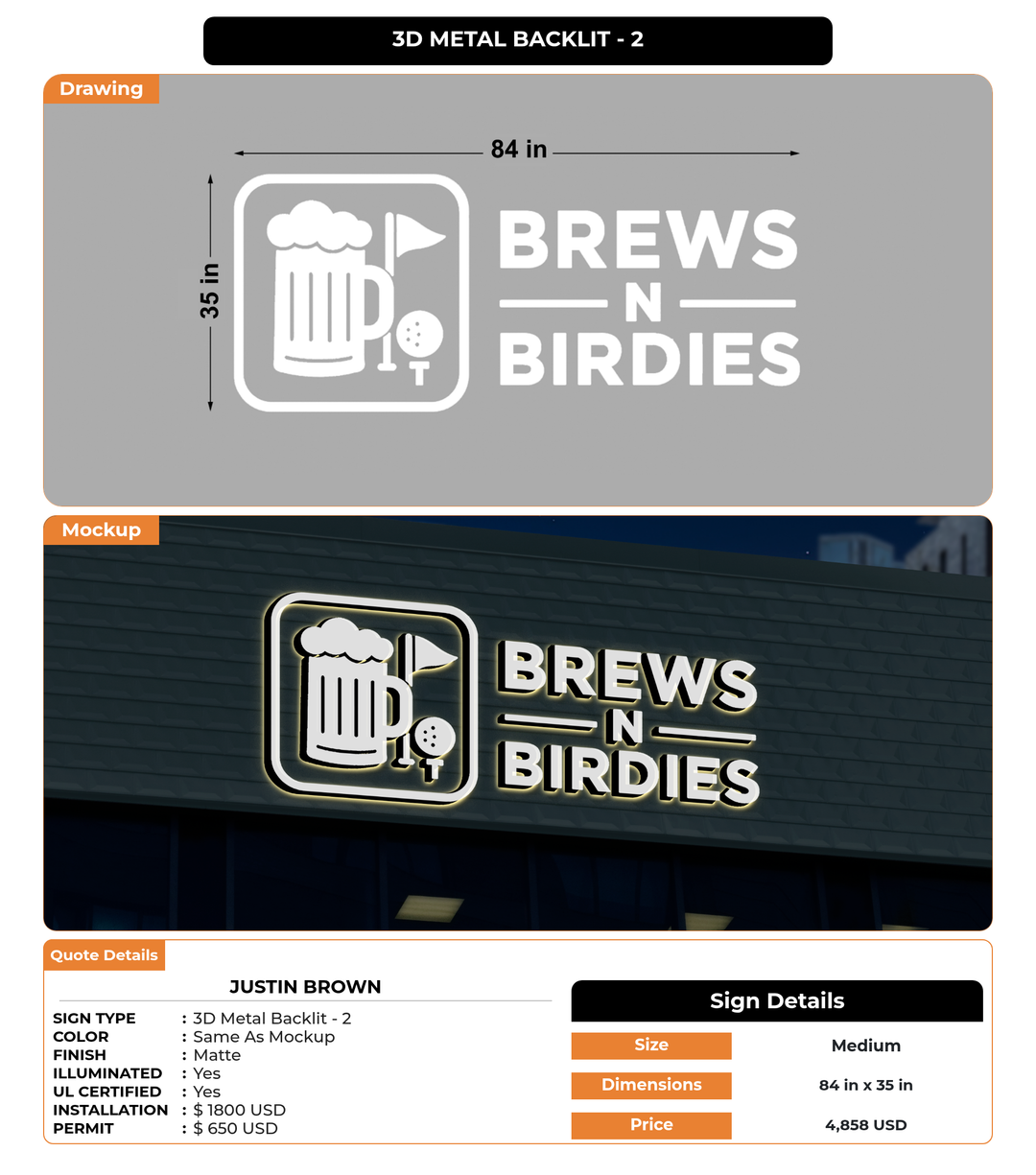 CUSTOM MOCKUP SIGN FOR Justin Brown