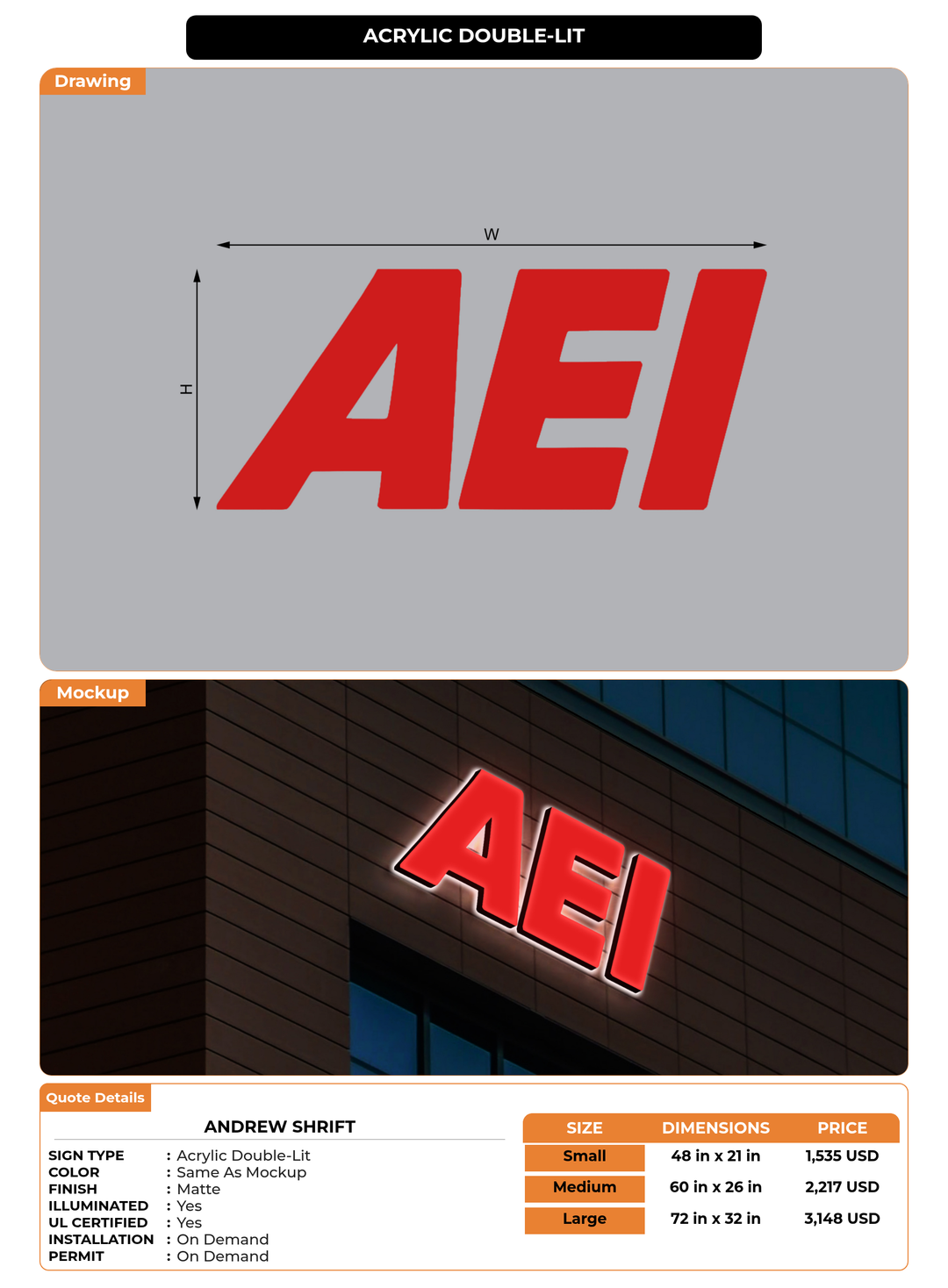CUSTOM MOCKUP SIGN FOR ANDREW SHRIFT