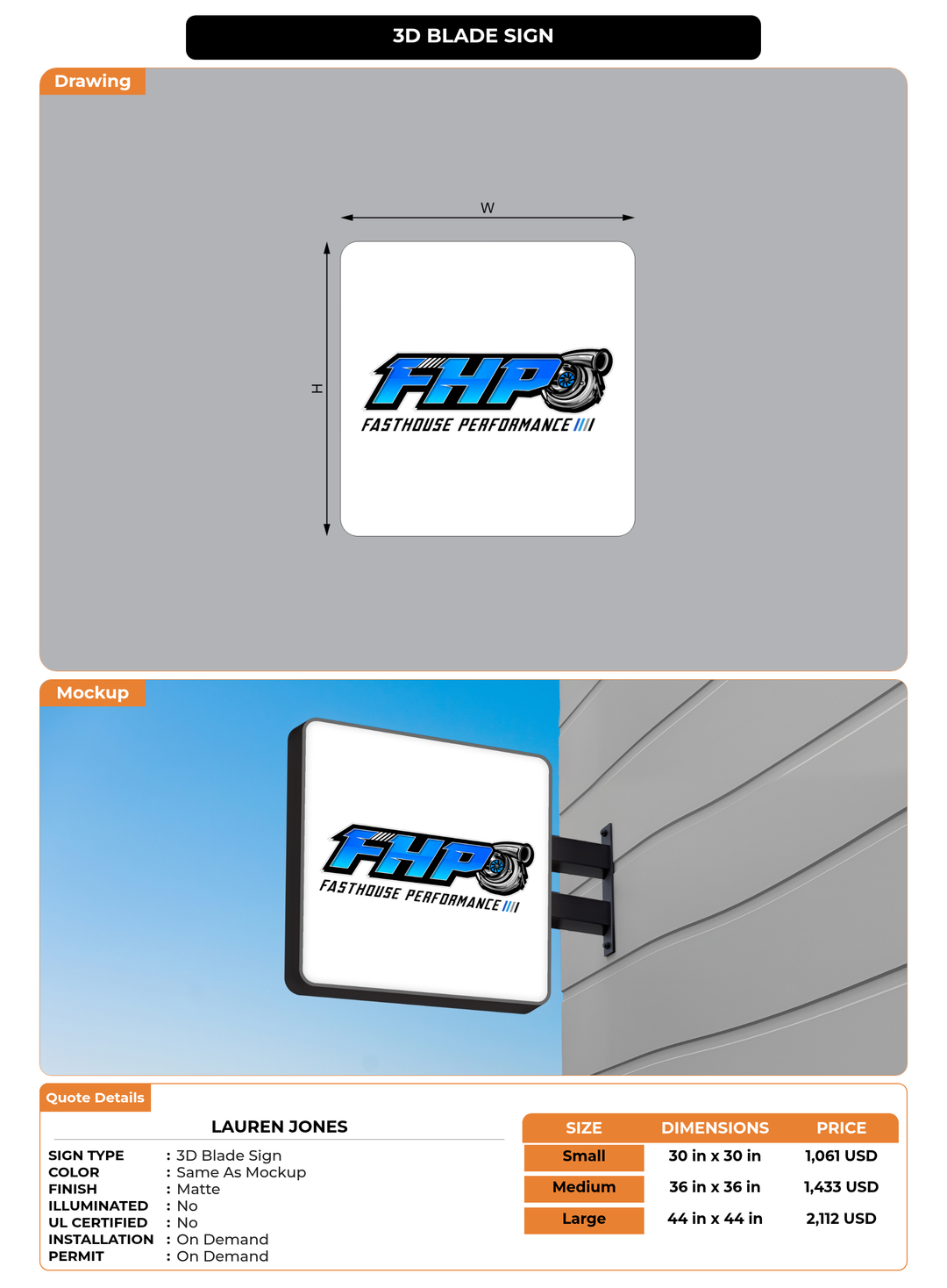 CUSTOM MOCKUP SIGN FOR Lauren Jones